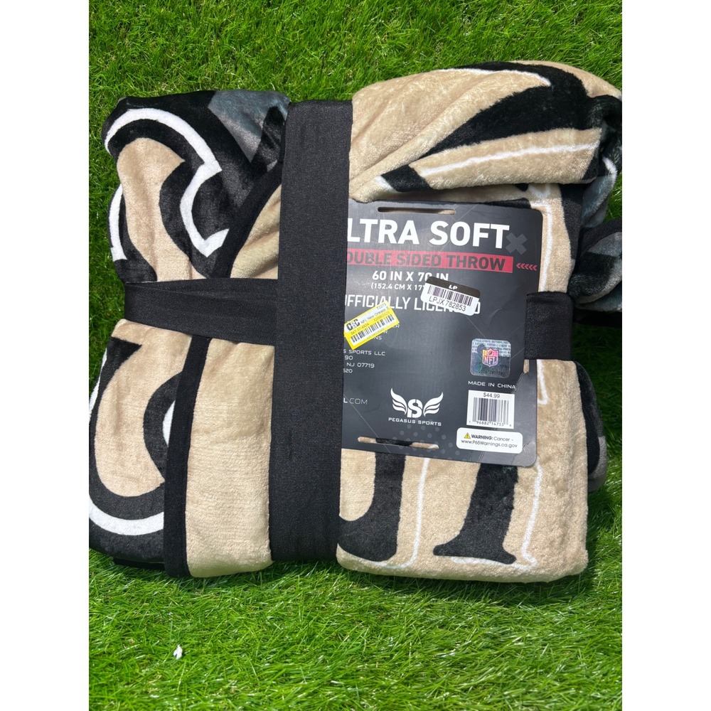 NFL New Orleans Saints Pegasus Sports 60x70 Double Sided Plush Throw Blanket - Picture 2 of 4